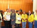 ARRL Santa Barbara Section Manager Jim Fortney, K6IYK, received the proclamation from Ventura County Supervisor and Board Chair Linda Parks. 